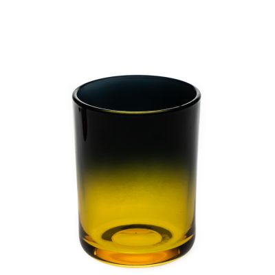 Cylinder Round 330ml Candle Jars / Coloured 11oz Empty Glass Candle Holder for Home Decorative