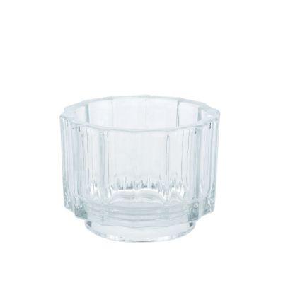 China manufacturer wholesale Cheap transparent candle holder unique glass Candle jars
