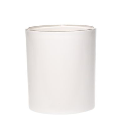 Rapid Delivery Round Cylinder Candle Jar Glass White Candle Holder For Home Decor