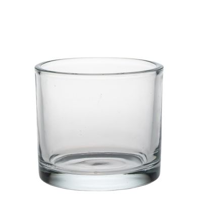 Factory Outlet Transparent Empty Round Candle Jars Cylinder Glass Candle Holders
