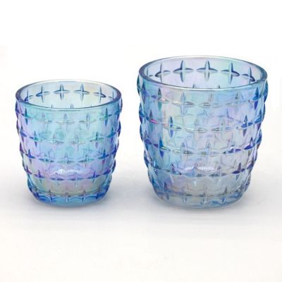 Wholesale Price Multi-Colored Multicoloured Plating Luxurious Glass Candlestick Decoration