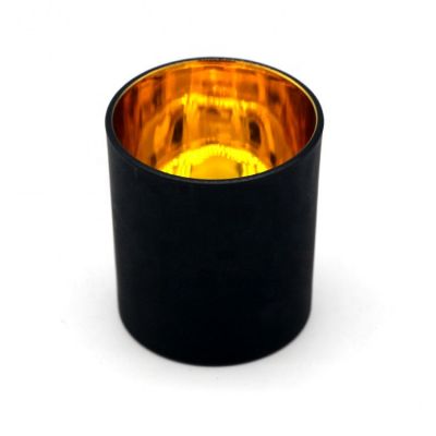 Hot Selling Multi-Colored Matte Black Beautifully Glass Lantern Candlestick