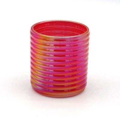 Popular Multi-Colored Multicoloured Plating Advanced Glass Aroma Tea Candle Holder