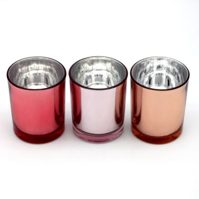 wholesale colored glass candle jar with wood lid