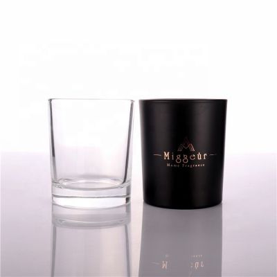 wholesale luxury frosted glass candle jars with metal lid