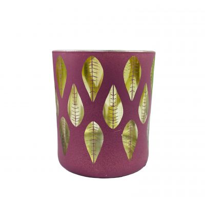 Factory direct sale colored cylindrical glass jars and frosted candle cups