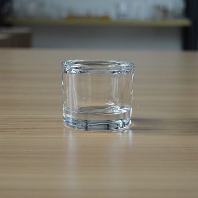High quality thick wall small glass candle holder votive candle jar