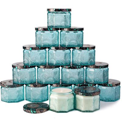 4oz 8oz Glass candle Jars and bottles With lid for scented candle container