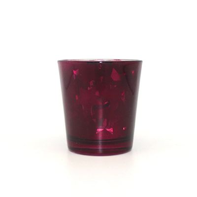 Top quality decor machine made candle jar red heart glass candle holder