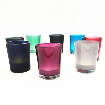 fashioned coloured glass candle holder coloured tea light holder jar for home