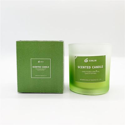 Luxury Decorative Gradient Color Glass Scented Candle Jar
