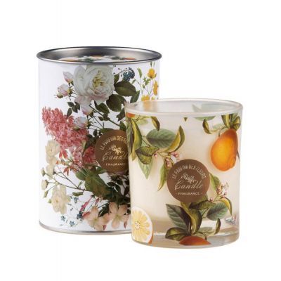 Luxury Clear Glass Candle jar with Flower