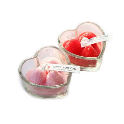 Custom Glass Candle Jars for women Heart Shape Glass Gift Box