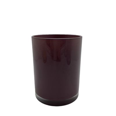Wholesale Empty Luxury Colored Matt Glass Candle Jars with Wooden Lids