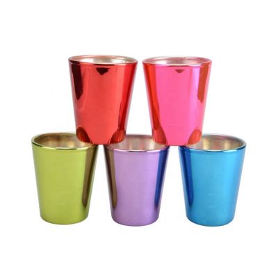 100ml Electroplated Empty Glass Gold Candle Jar Mini Wine Cup Storage Container Wholesale In Bulk