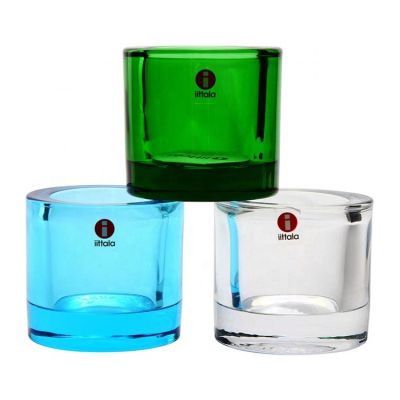 Wholesale thick wall glass tealight holder glass votives with color or screen printing