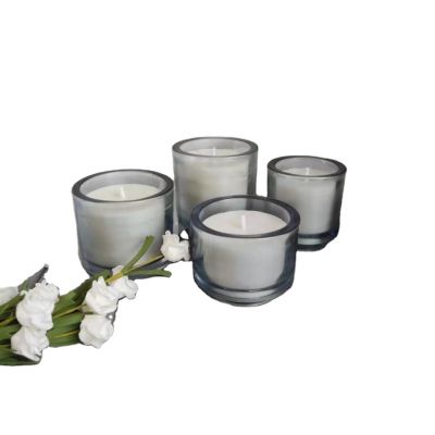 luxury glass candle jar candle holder for home