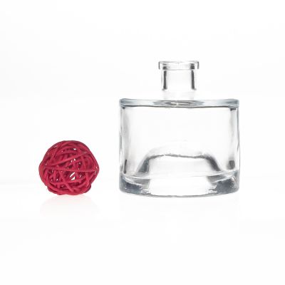 New Design 100ml 80ml Empty Round Fragrance Container 3 oz Room Decorative Glass Diffuser Bottle with Stopper