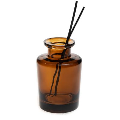 Luxury 200ml Aroma Diffuser Bottle Reed Amber Premium Bottles With Sticks