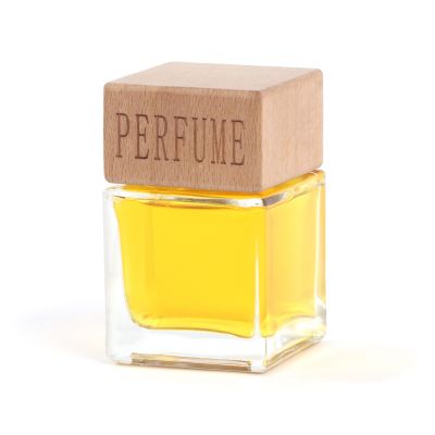 50ml 100ml 150ml 200ml wood cap reed diffuser set square glass perfume bottle