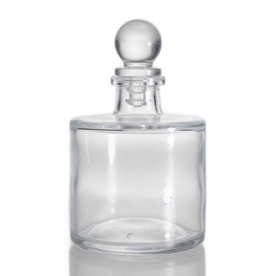 Supplier Round 100ml Aroma Bottle Empty Clear Diffuser Bottle With Cork