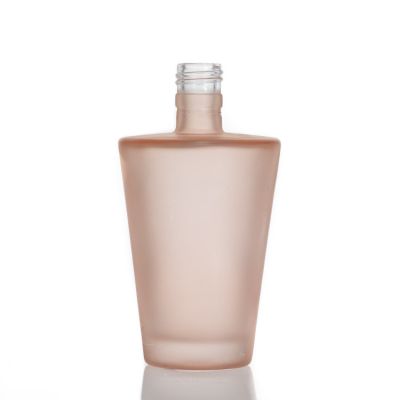 Custom Cone Shape Aroma Bottle Pink Glass Matte 150ml Reed Diffuser Bottle