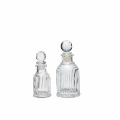 Empty quality clear glass 30 ml 100 ml perfume reed diffuser bottle with sticks