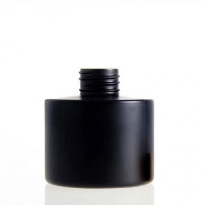 Luxury Home Perfume Black Round 100ml Diffuser Glass Bottle with Aluminum Cap