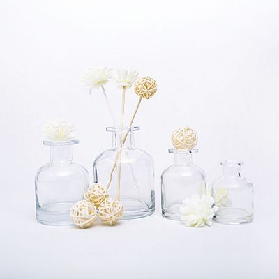 50ml 100ml 150ml 200ml dome reed diffuser oil glass bottle with stick and cork