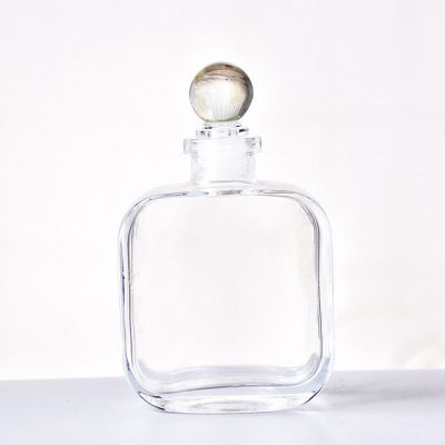 Customized Design 150ml 15cl Flat Transparent Air Freshener Aromatherapy Diffuser Glass Bottle