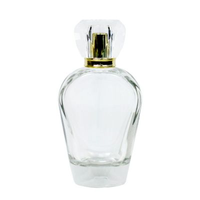 French empty classical 100ml transparent glass mist spray pump perfume bottle