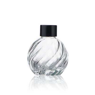 120ML Luxury Spiral Round Clear Reed Diffuser Bottle With Box