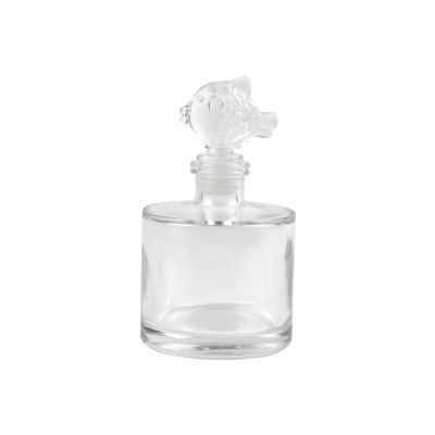 Manufacturer 200 ml Empty Decorative Round Bottles 7 oz Glass Aromatherapy Diffuser Bottle With Cork
