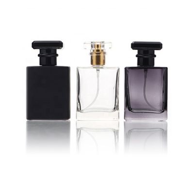 Luxury Brand Women Men Cologne Empty Black 50ml 30ml Perfume Bottles For Sale