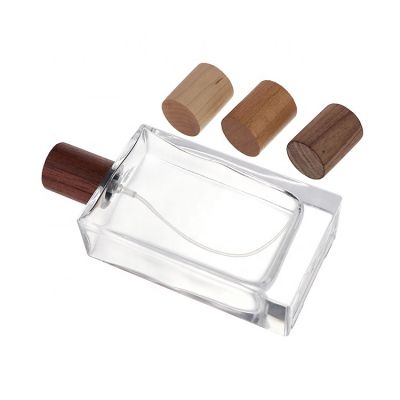 Cosmetic Packaging Rectangle Perfume Glass Bottle 100ml Empty With Atomizer Sprayer