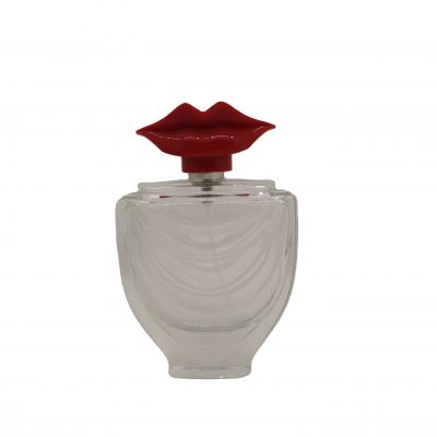 100ml Colored Custom Logo embossed glass jar Perfume Bottle Women Luxury Unique Transparent Coating Glass