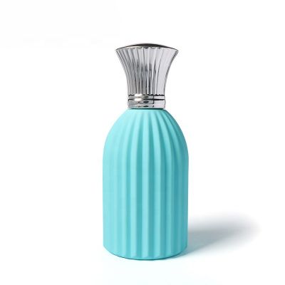 Hot Selling Spray Custom Blue 50Ml Glass Perfume Bottles For Men Women Perfume Bottle With Silver Cap