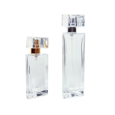 Wholesale 30ml 40ml perfume bottle clear triangle glass spray empty bottle
