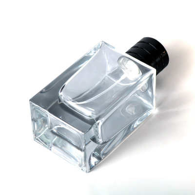 Wholesale customization Clear 25ml 30ml glass spray perfume bottle Black cap
