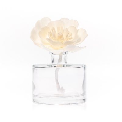 In Stock Clear Empty 100ml Cylinder Aroma Glass Bottle Flower Diffuser Bottle