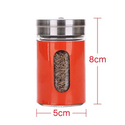 100ml Round glass condiment containers / spice tin salt shaker / Toothpick Holder