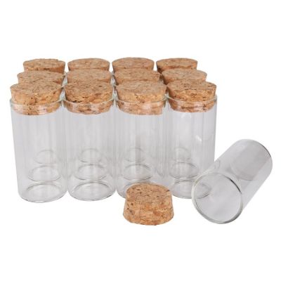 25ml size 30*60mm Test Tube with Cork Stopper Spice Bottles Container Jars Vials DIY Craft