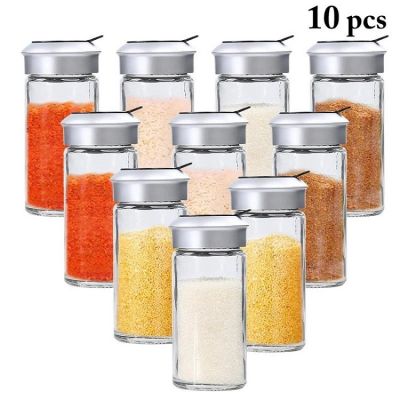 10 /8 /5/ 1 unit Clear glass kitchen utensils, spice shaker spices spice jar twist lid seasoning sugar and salt bottle