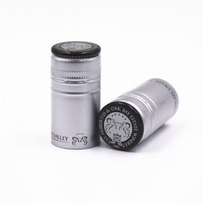 Sliver 30*60mm top side printing Sarantin Saranex ROPP spirits wine aluminum screw cap