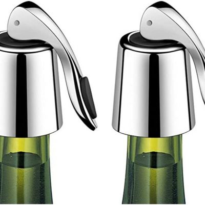 Wine Saver Bottle Stopper Reusable Wine SaverBottle Sealer Keeps Wine Fresh Stainless Steel Expanding Beverage Bottle Stopper