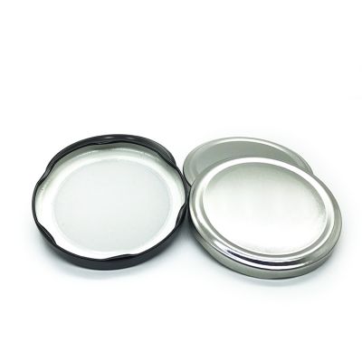 Custom Printing BPA Free Twist Off Lids 82mm Silver Gold Metal Lug Cap