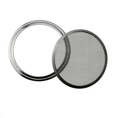 Hot Sale 86mm Stainless Steel 2 Pieces Mesh Ring Sprouting Lid For Mason Jar