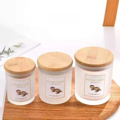 Hot sale 8oz 11oz 15zoz all kinds of specifications and styles empty glass candle jars with bamboo lid