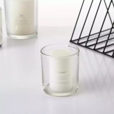 New simple home decoration glass candlestick with lids manufacturers selling hot