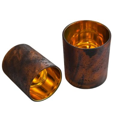 Hot Sale Electroplating Inside Antique Brass Candles Scented Luxury Private Label Scented Candle Jars